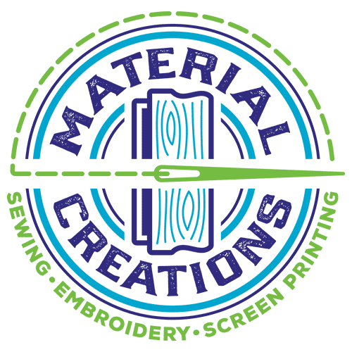 Material Creations Logo - Sewing Embroidery Screen Printing